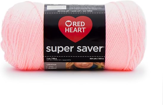 Red Heart Super Saver Yarn, Petal Pink