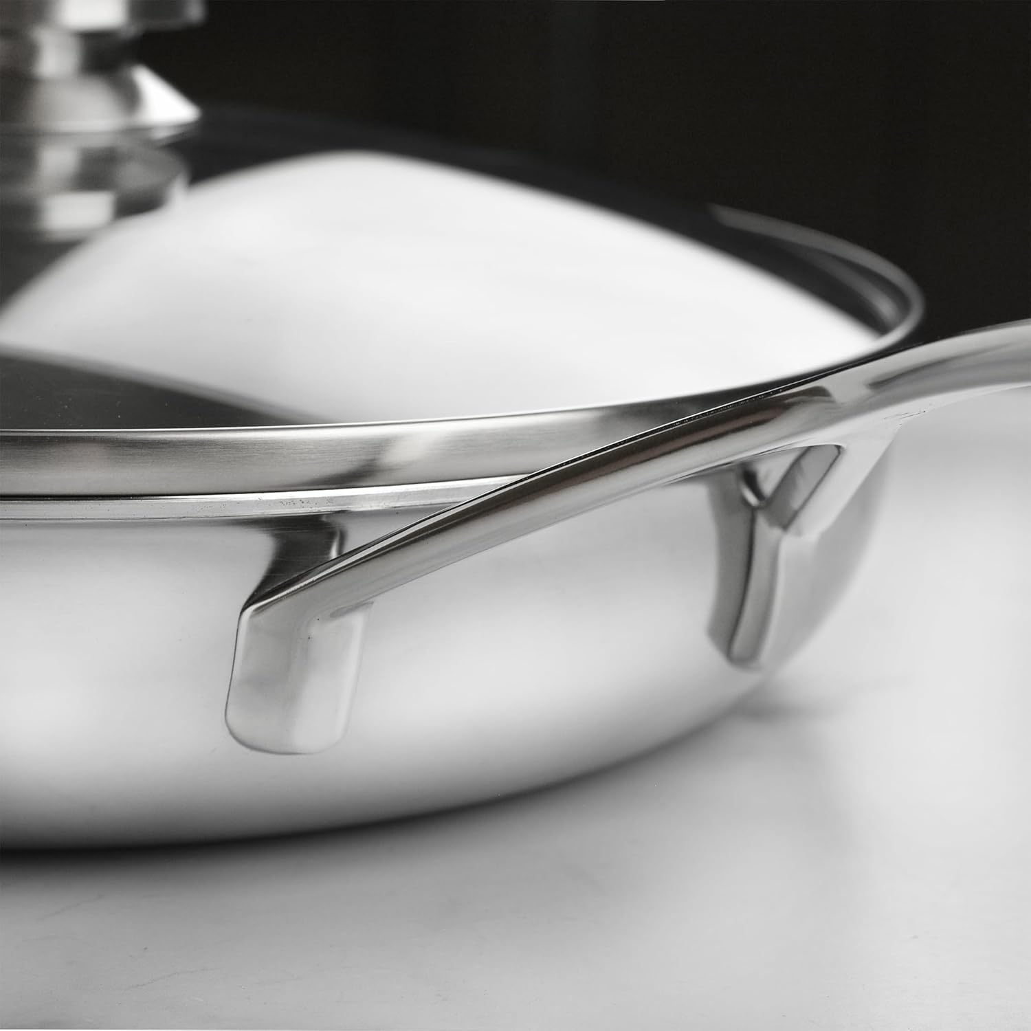 Demeyere 5-Plus Stainless Steel 11-inch Fry Pan with Glass Lid