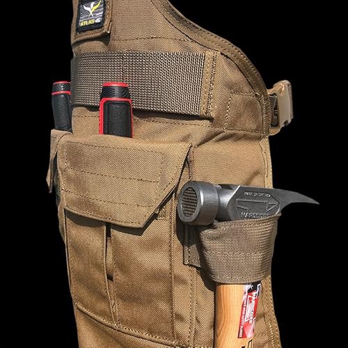 Atlas 46 Avental de oficina com bolsos cargo, preto, Preto, One Size