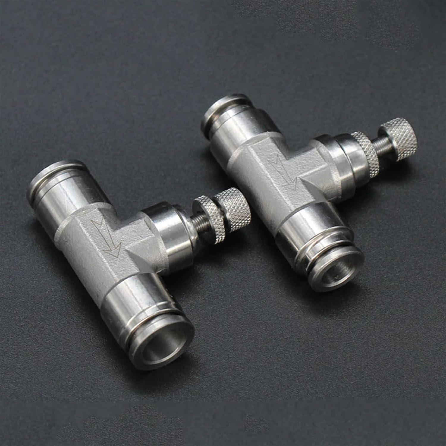 Throttle Valve SA 4-12mm Air Flow Speed Pipe Control Valve 304 Stainless Steel Tube Air Hose Pneumatic Quick Push in Fittings(SA 4mm)