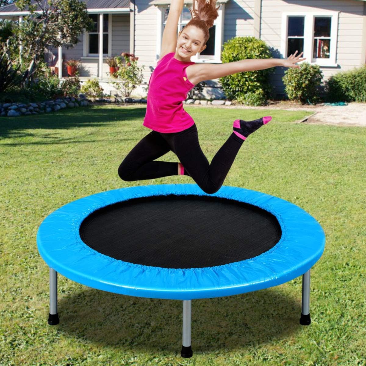 Lets Play® Imported Trampoline Jumping Trainer for Kids and Adult, Re-Bounder Trampoline with Metal Springs and Padding for Indoor and Outdoor (36 Inch) (B09L8BVJY3) Amazon Price History, Amazon Price Tracker