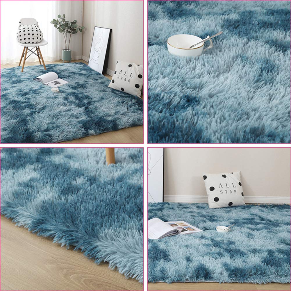 Épais Non-Glissement Tapis De Zone pour Le Salon Chambre Chambre d'enfants Tapis Durable Lavable Velours Flouffy Rug,Pile épaisse Peluche Tapis Hirsute-C 160x230cm(63x91inch)