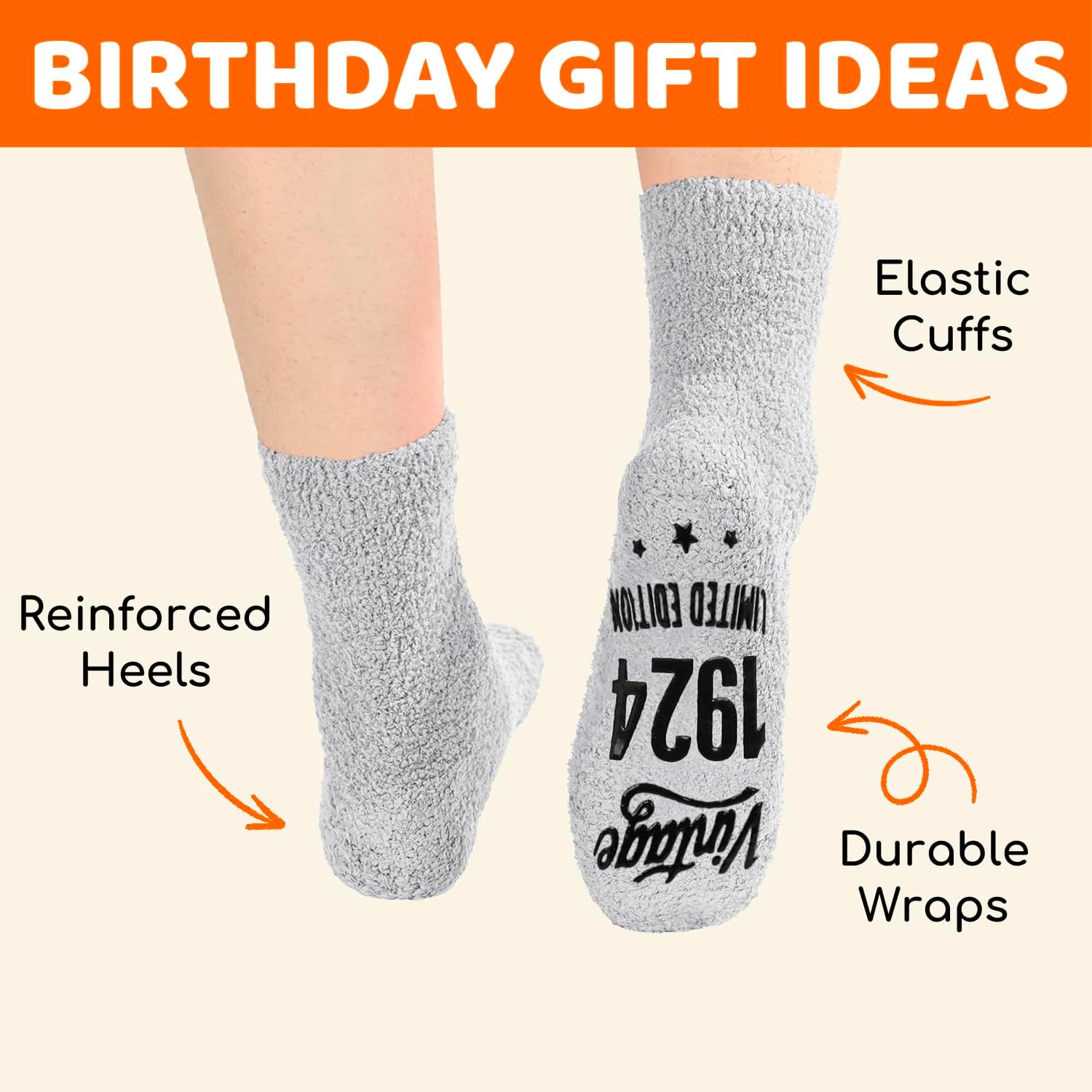 HAPPYPOP Birthday Gifts Ideas for Elderly - Birthday Socks for People Born between 1924-1935 - Image 4