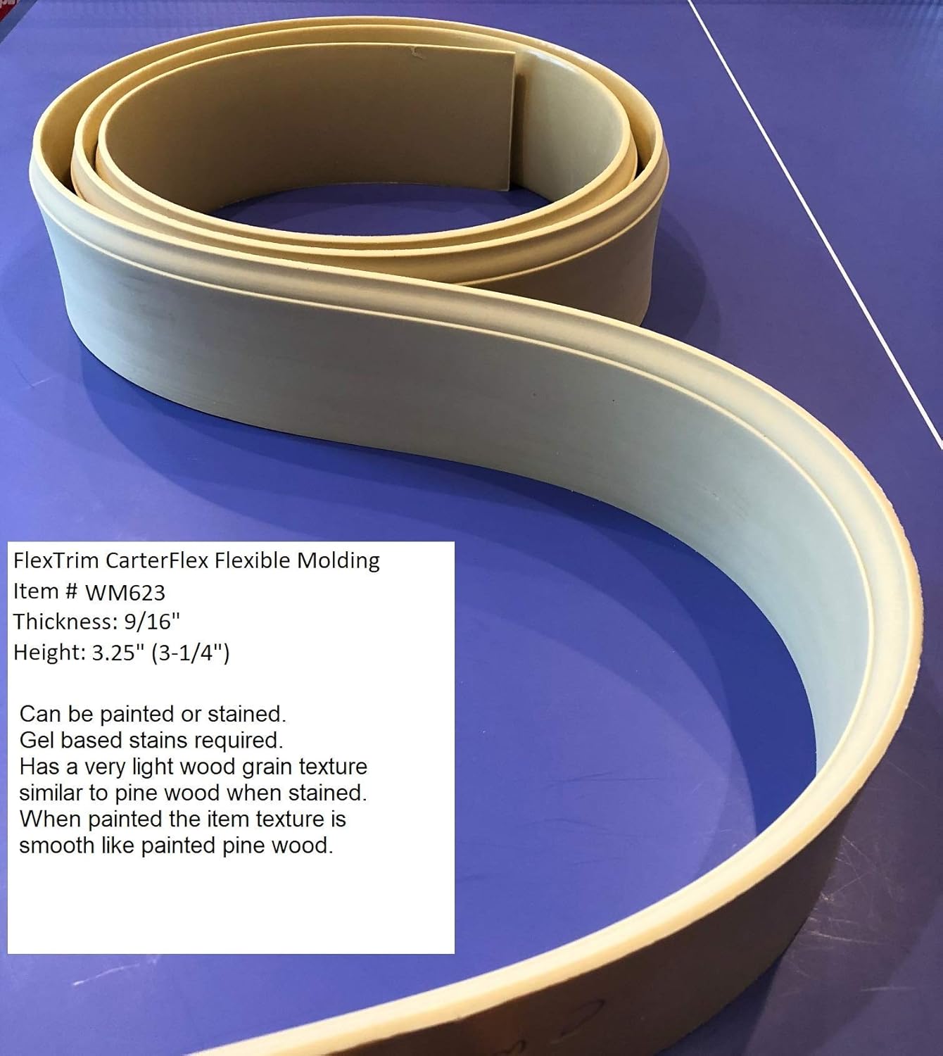FLEXTRIM #623 Flexible Base Molding: 9/16" x 3-1/4" x 12 feet Long