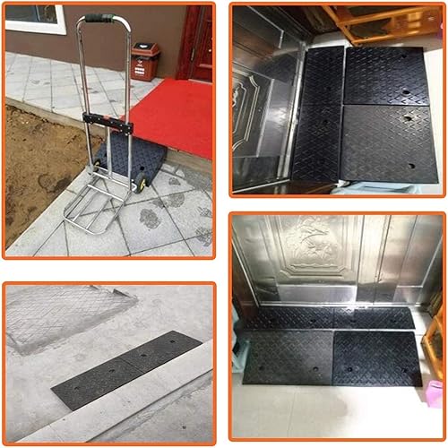 Miniatura 2 de YSML - Rampas de goma resistentes para scooters, motocicletas, sillas de ruedas, escalones de entrada y rampas de puerta (tamaño 80 × 50 × 6.7in)