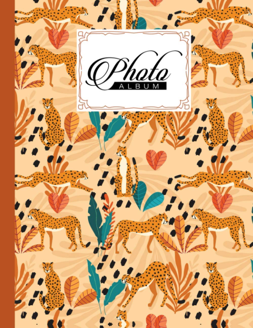 Photo Album: Large Photo Albums with Writing Space Memo, Extra Large Capacity Picture Album | Premium Leopard Cover by Barbara Foreman