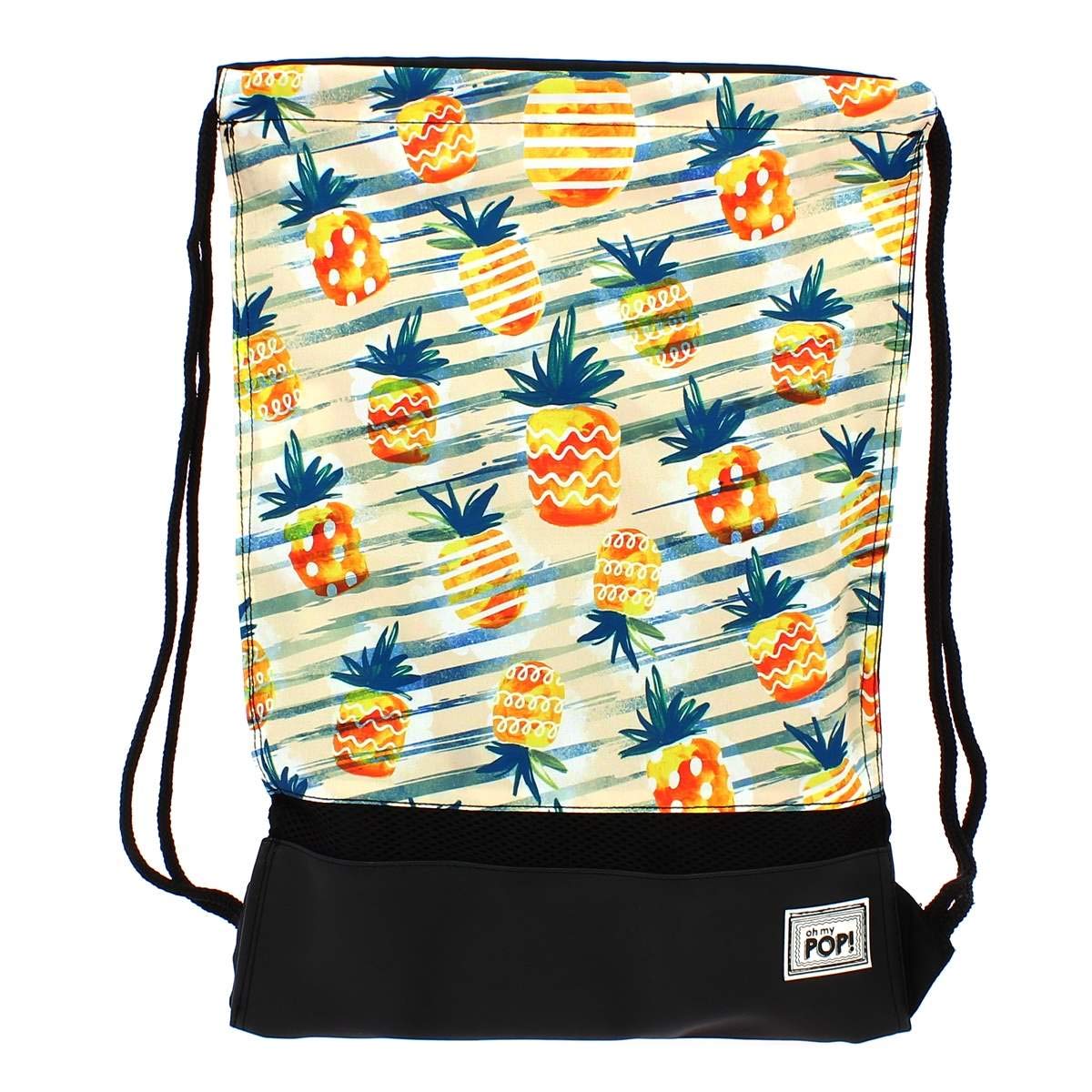 Oh My Pop Ananas-Storm Drawstring Bag, 48 cm, Yellow