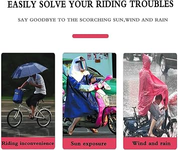 Universal Fully Enclosed Motorcycle Sun Visor Shade Tent Umbrella WindshieldCanopy Motorbike Roof Motor Bicycle Mobility Scooter Sunshade Rain Cover,Green,A (Green B)