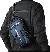 Vista 33 de Mochila cruzada pequeña negra para hombre y mujer, H-Negro, S, Moda
