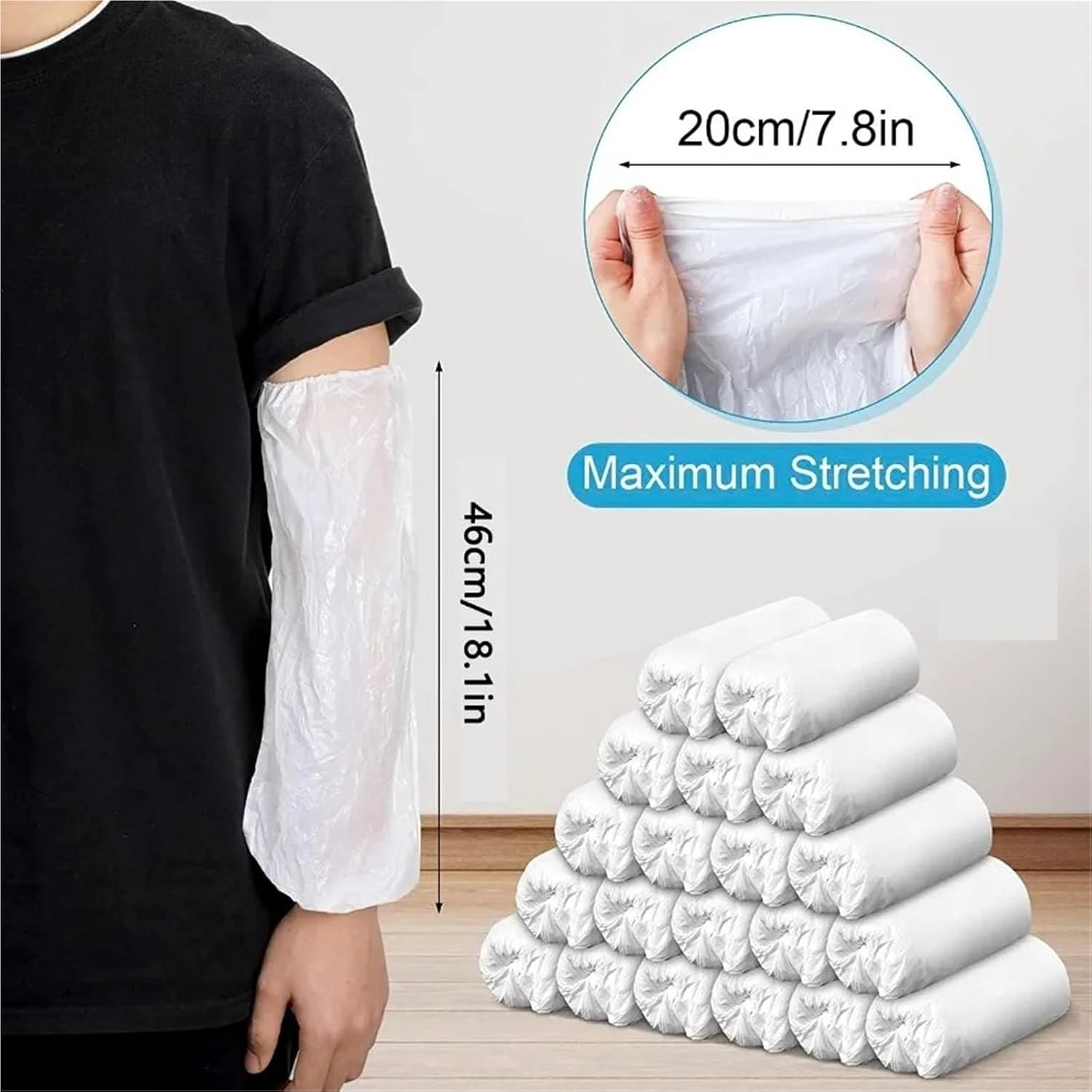 Plastic Disposable Sleeves Arm 100-1000pcs Disposable Oversleeves Covers Plastic