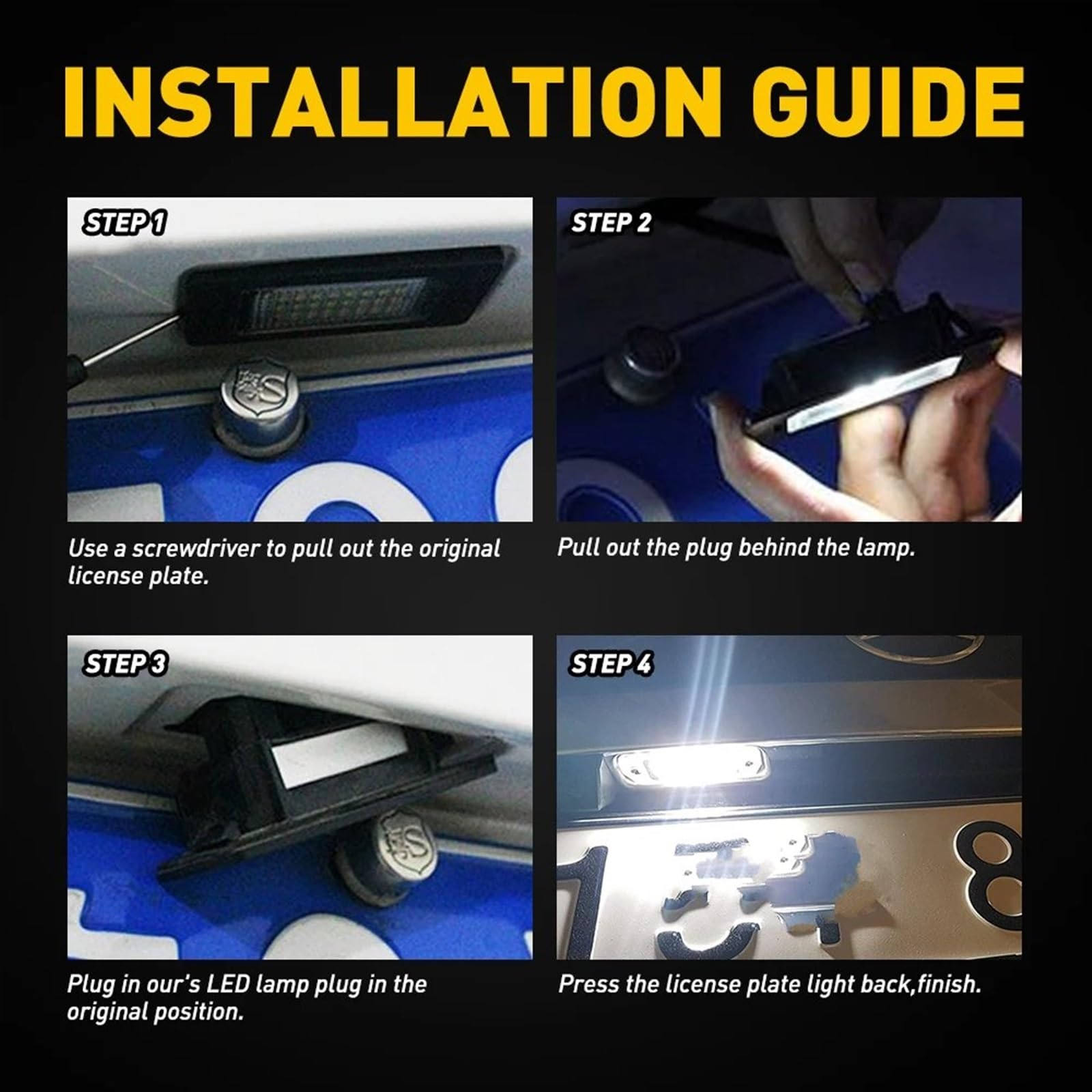 Luci Targa LED Per Fiat - Compatibili Con Punto, Seicento, Multipla - 2 Pezzi - Bianco 6500K - Foto 6