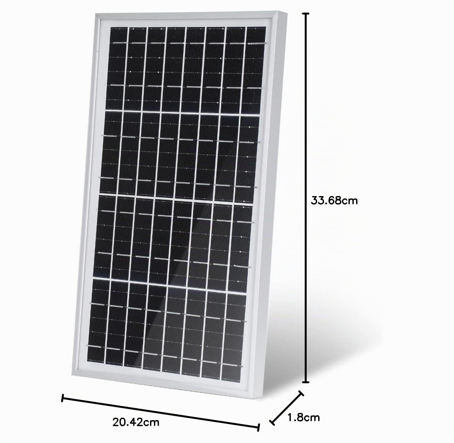 ECO-WORTHY Solarpanel 10W Solarmodul 12v Solarzelle Pv 12 Volt zum Aufladen von 12V Batterien