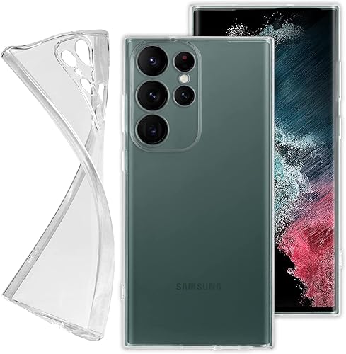 Funda compatible con Galaxy S23 Ultra Clear Case Slim Soft Thin 2xFlexible con goma resistente a los arañazos Galaxy S23 Ultra Case Clear TPU