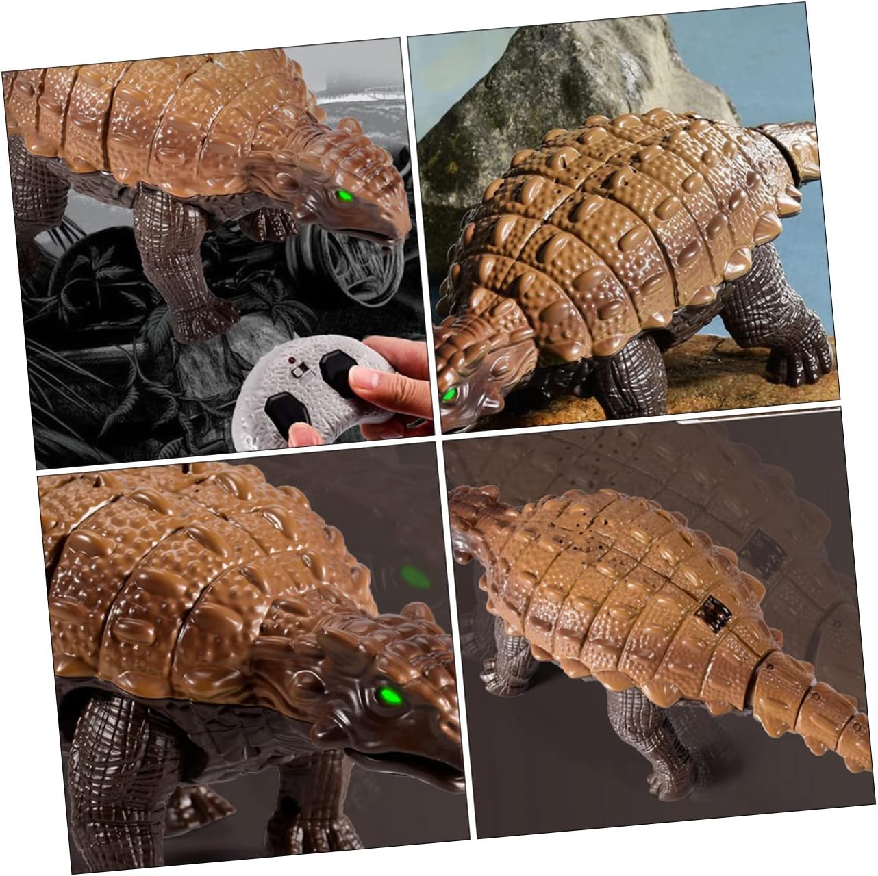 1set Remote Control Electric Dinosaur Model Realistic Ankylosaurus Toy for Boys and Girls and Fun Plaything for Boys and Girls for Role Play and Decoration