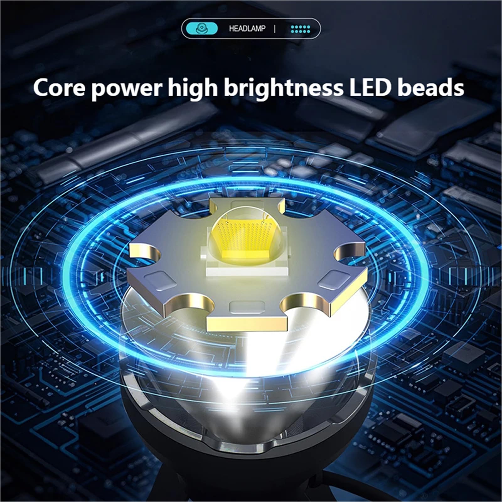 Linterna frontal LED de pesca nocturna potente para bicicleta, recargable por USB, linterna de cabeza brillante, recargable por USB, linterna montada en la cabeza brillante