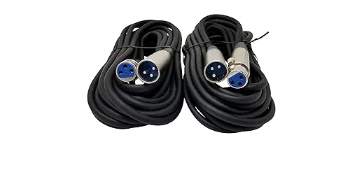 Miniatura 3 de Your Cable Store - Kit de cables de micrófono XLR de 10 pies, dos de 15 pies, dos cables de conexión XLR de 25 pies y dos cables de conexión XLR de