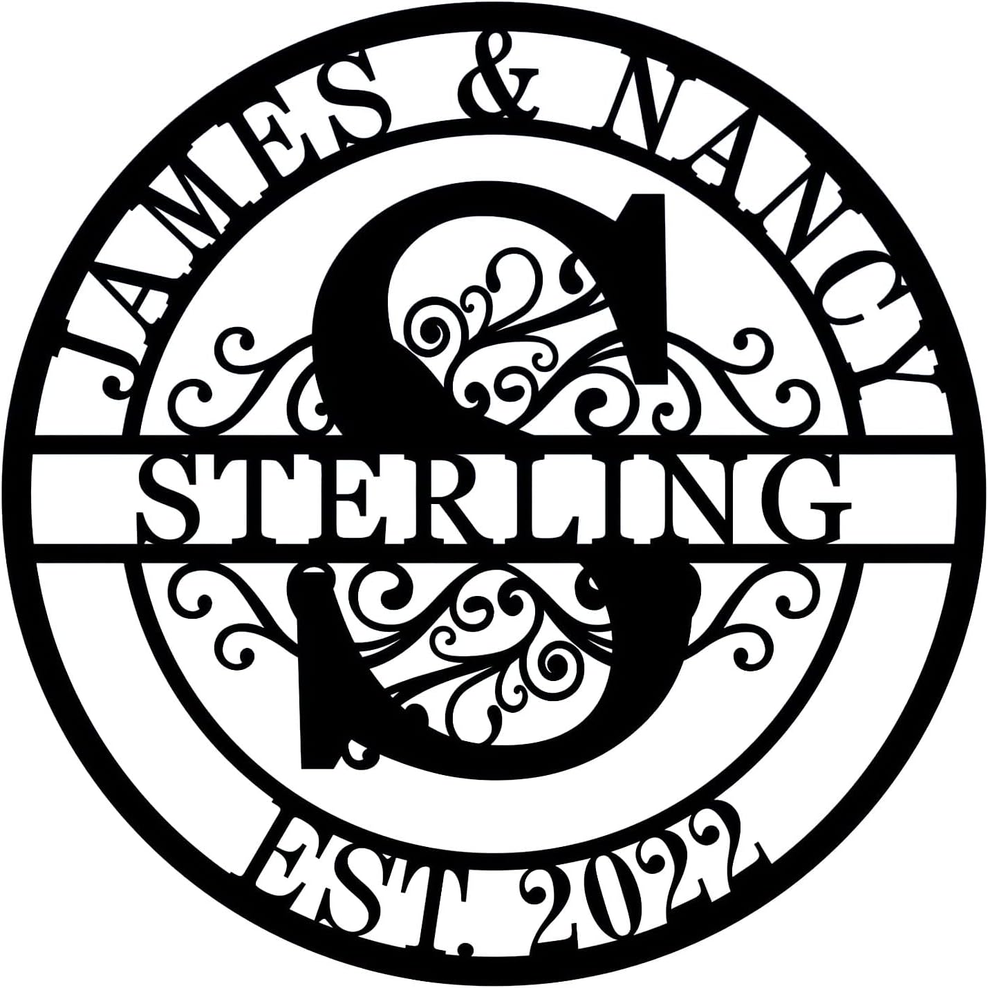 Metal Name Signs Personalized, Custom Name Signs, Custom Family Name Sign, Last Name Sign, Metal Wall Art, personalized wall decor, Personalized Wedding Gift