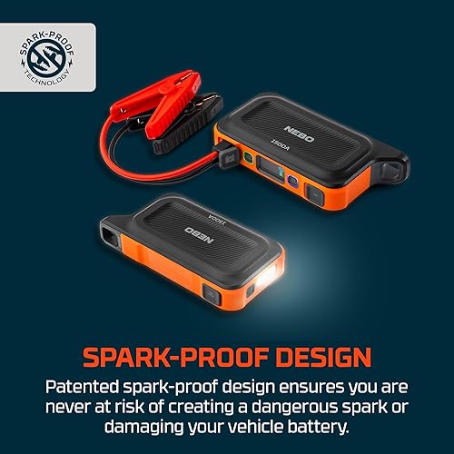 Miniatura 5 de NEBO Arrancador portátil de batería de coche de 1500 A  Fuente de alimentación de 29.9 Wh, reinicia camiones y SUV de 12 V, 30 aumentos de batería