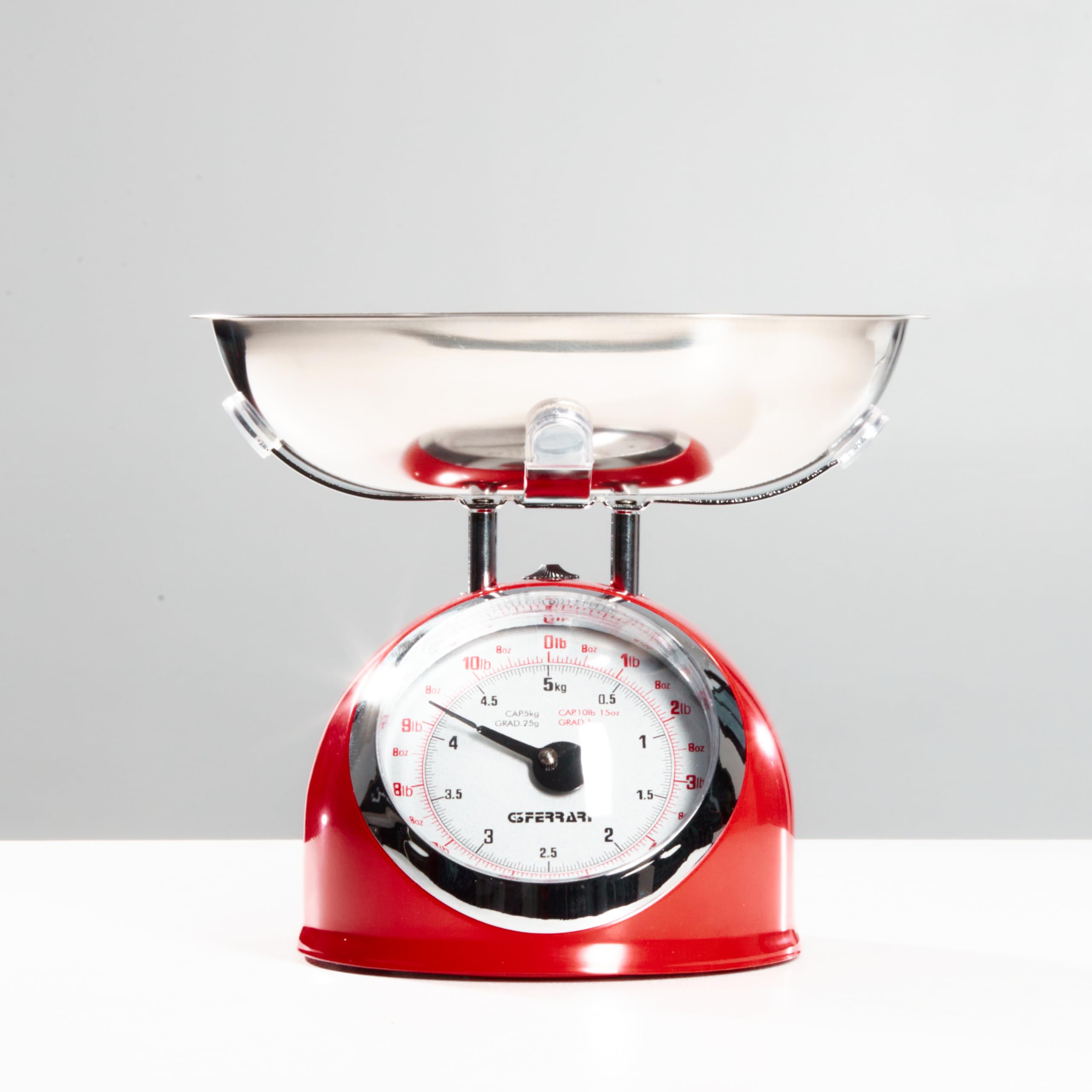G3 Ferrari G2000302 Mechanische Küchenwaage, 5 kg, Rot