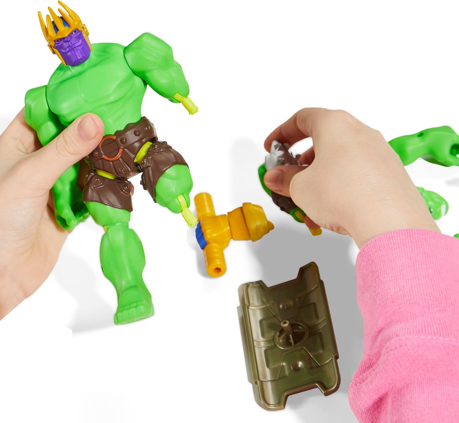 Marvel MixMashers Hulk Custom Avengers Deluxe Mix-and-Match Action Figure & Accessories, 5-Inch-Scale Super Hero Toys for Kids Ages 4+ - Image 4