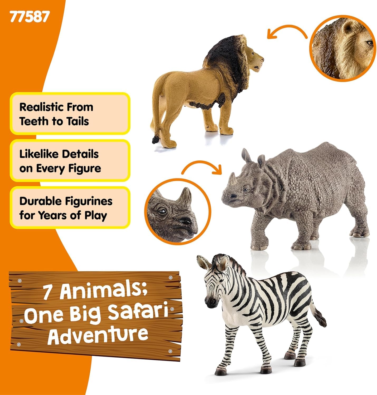 Amazon.com: Schleich Wild Life - 7PC Savannah Animal Toy Bundle