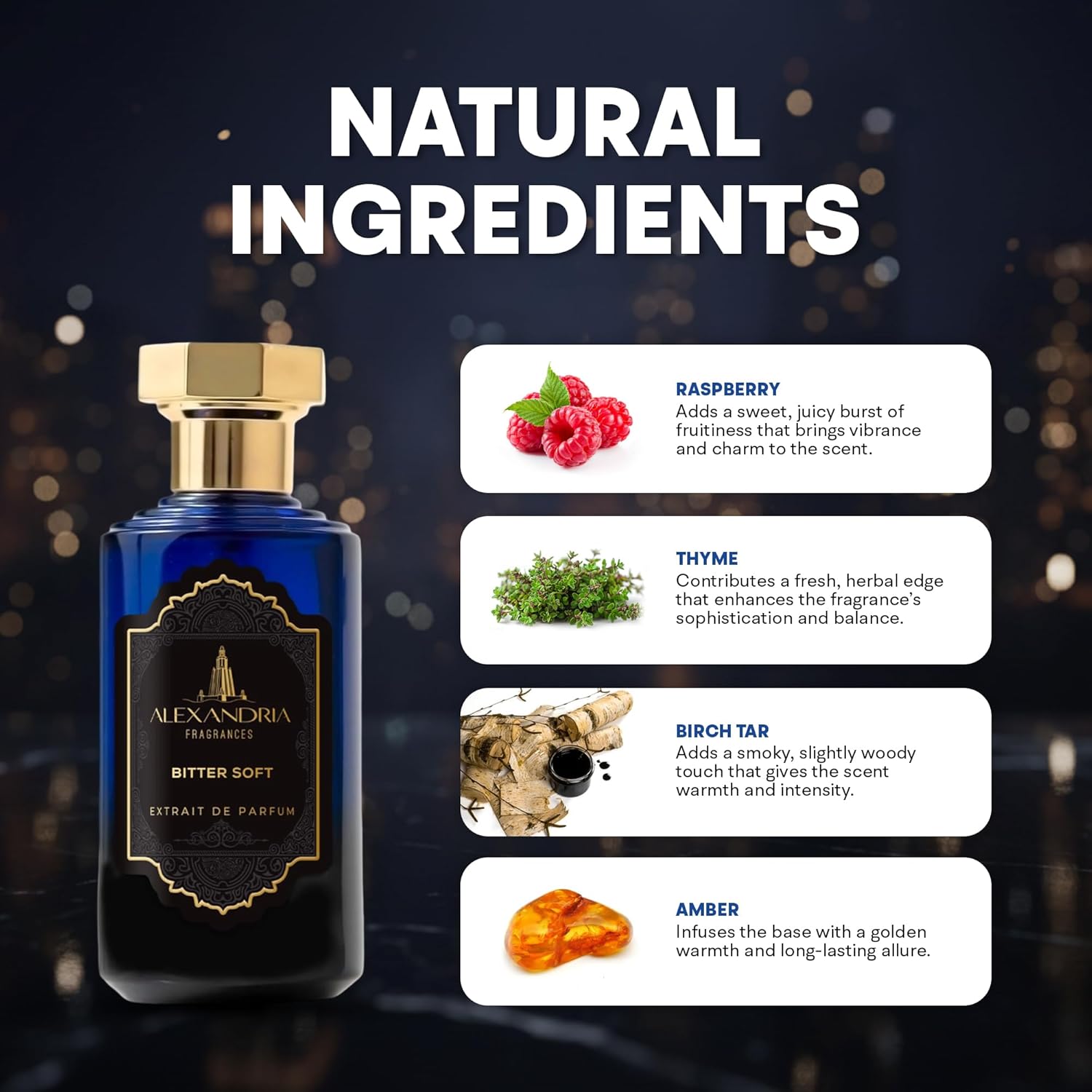 Alexandria Fragrances Bitter Soft Perfume - Premium Parfum Inspired by Leather and Raspberry Notes - Long Lasting Eau de Parfum for Men and Women - Luxury Men’s Cologne for Every Occasion - 100ml