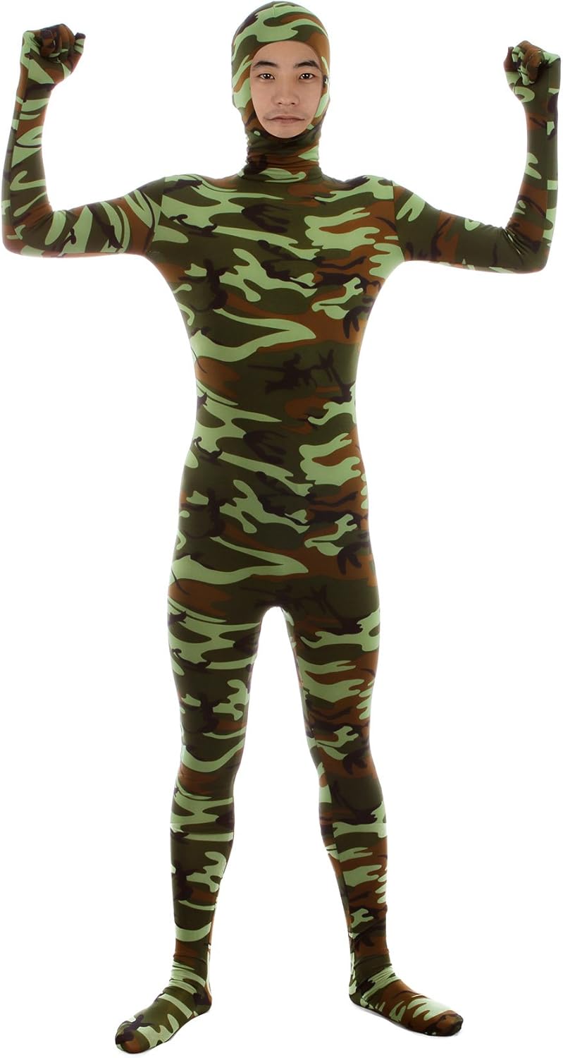 Sheface Men's and Women's Spandex Face Out Zentai Bodysuit Costumes for Adults