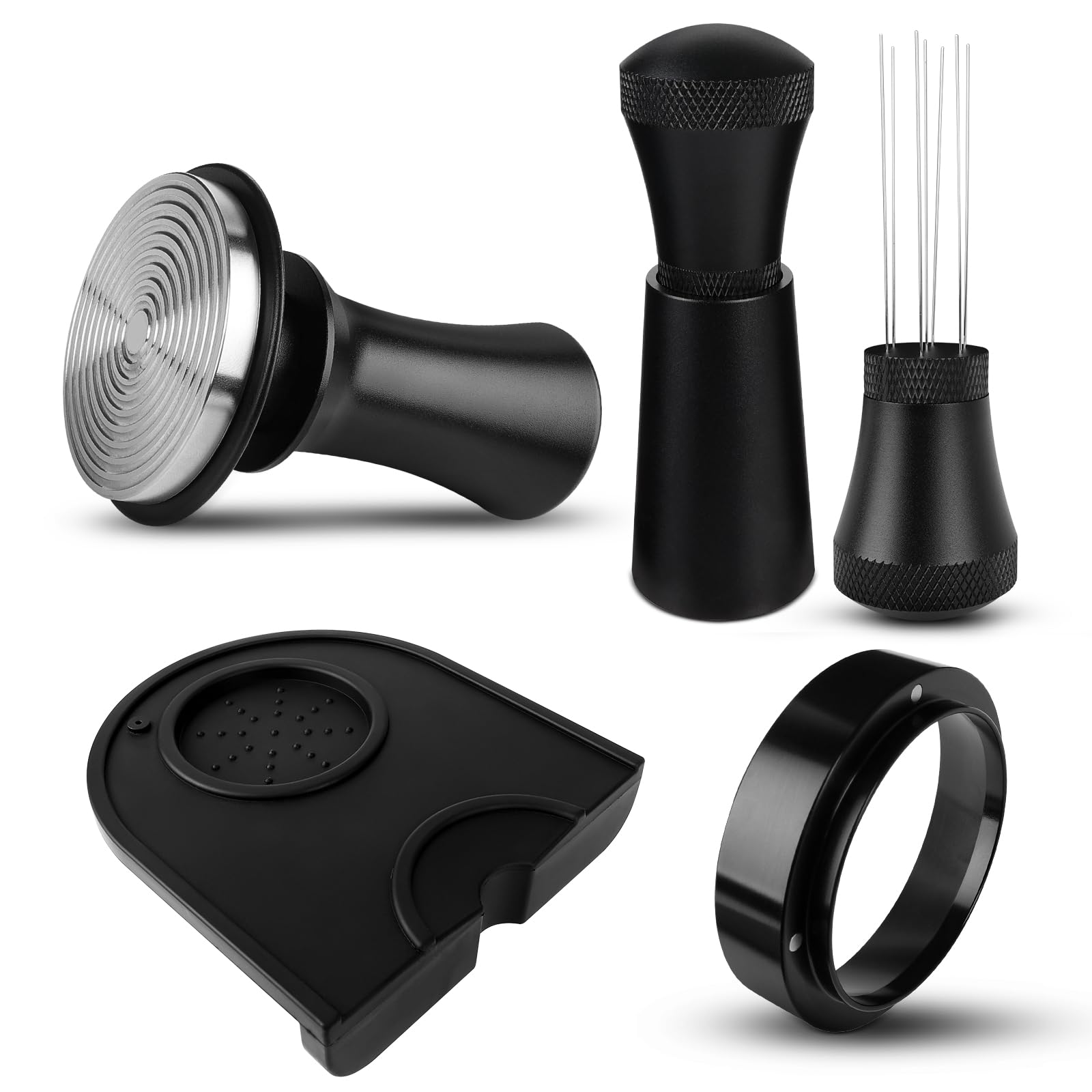 GDHaHSP 51mm Siebträger Zubehör Set - Kalibrierter Tamper, WDT Tool & Dosierring