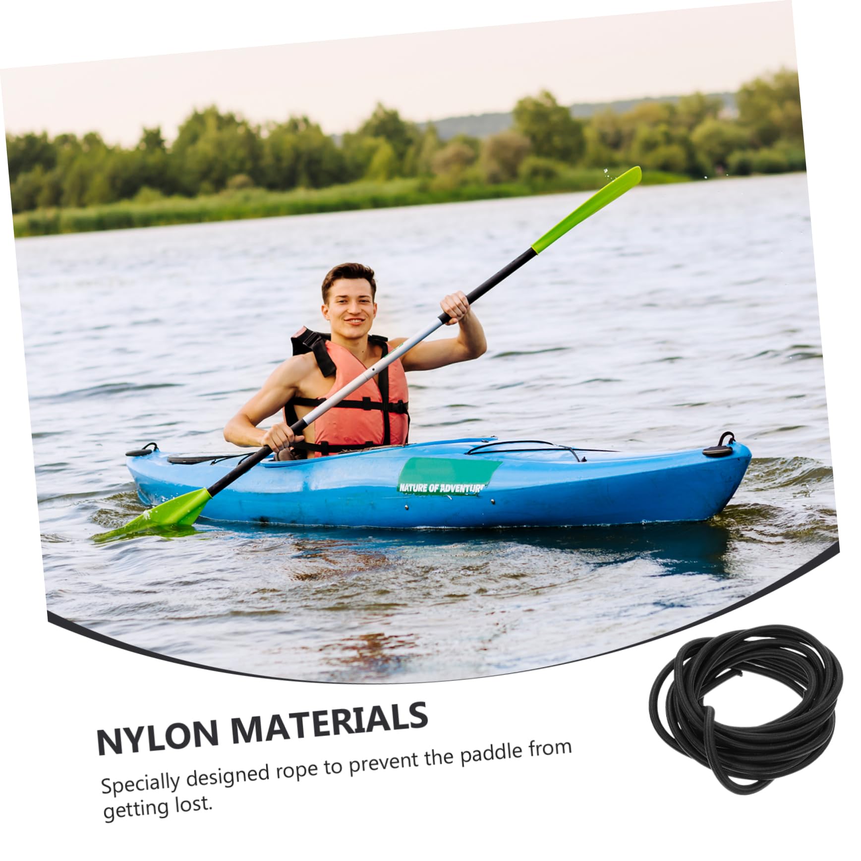 Gogogmee Paddle Ropes Paddle Board Leash Nylon Rope Compact Paddle Leash for Kayak Surfboard