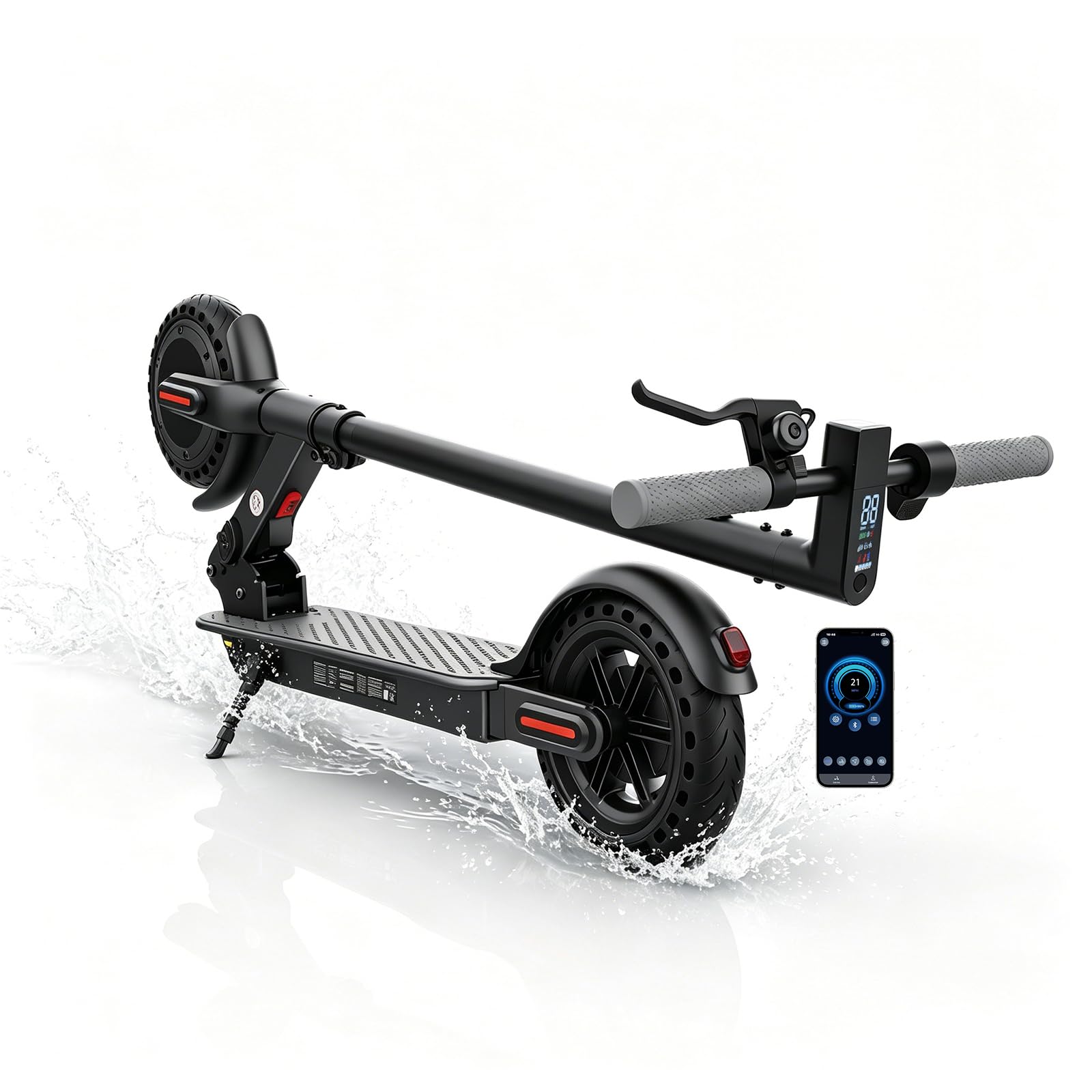 Electric Scooter - Electric Scooter Adults, 1200W/1000W/500W Motor, 28/24/21/18 MPH Top Speed,28/21 Miles Max Range, APP Control, Double Braking Systems, 10"/8.5" Tire, Foldable E-Scooter