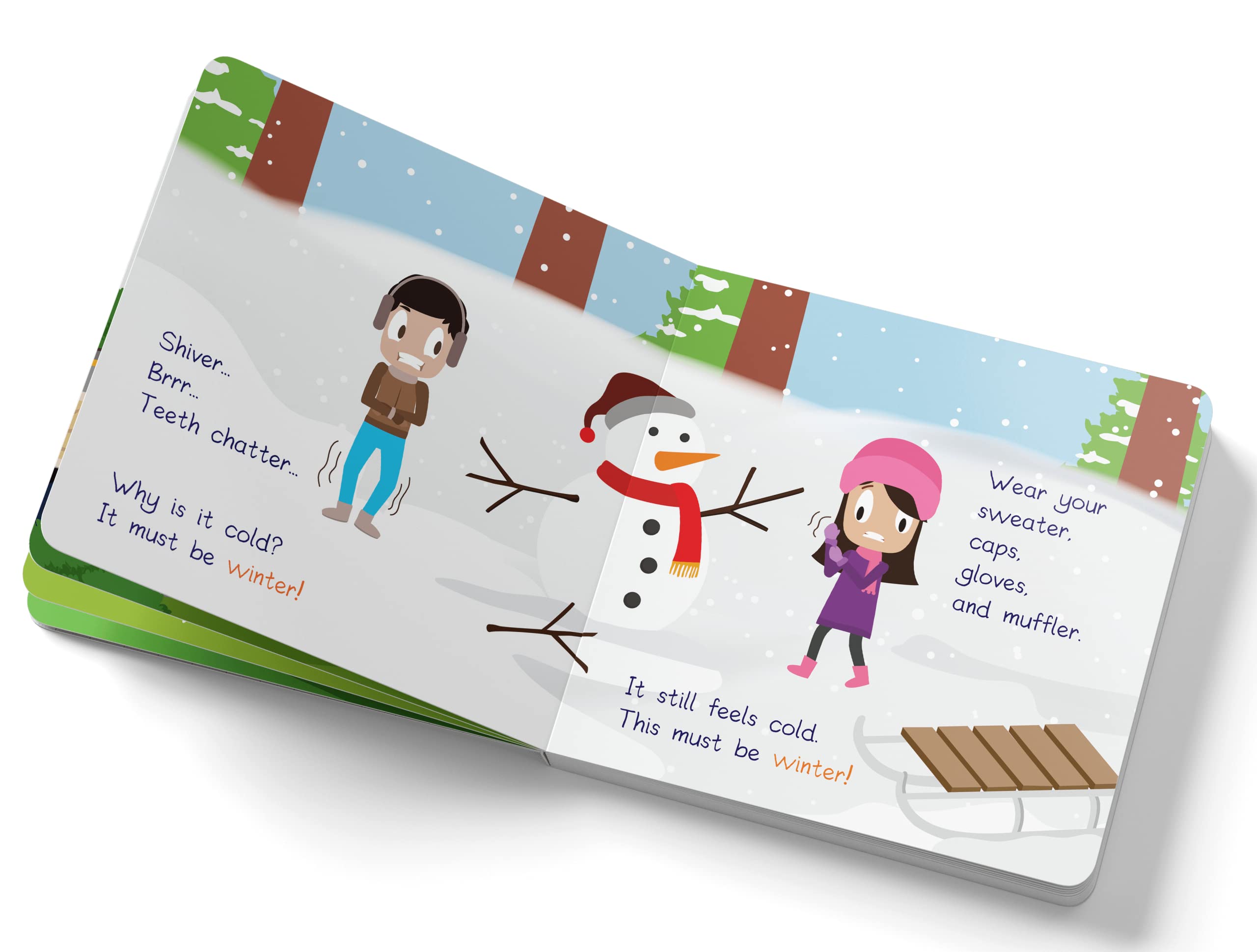 Zayn & Zoey Which Season is it - Board Book for Toddlers Ages 2-4 - Seasons Weather Spring Summer Autumn Winter Early Learning Picture Book 2