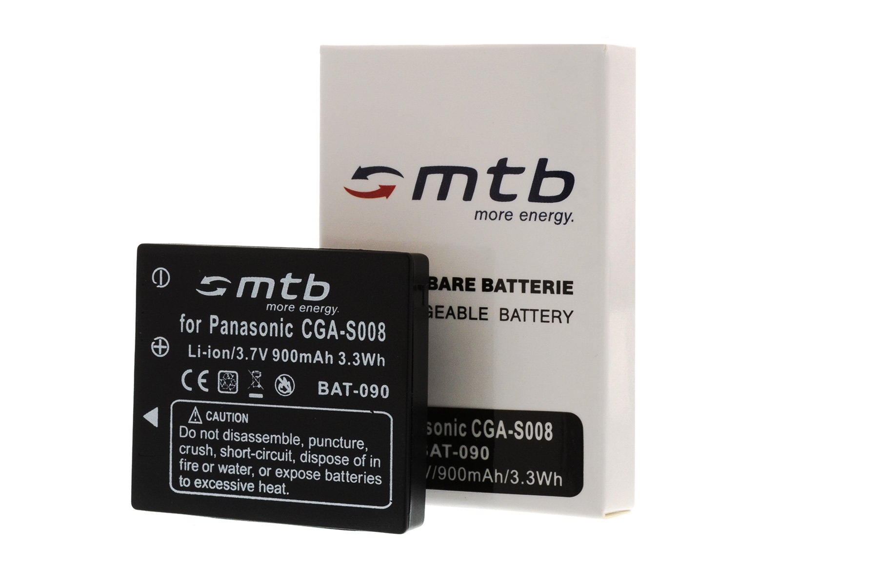2X Batería BCE10E/CGA-S008 Compatible con Panasonic Lumix DMC-FS3, FS5, FS20, FX3