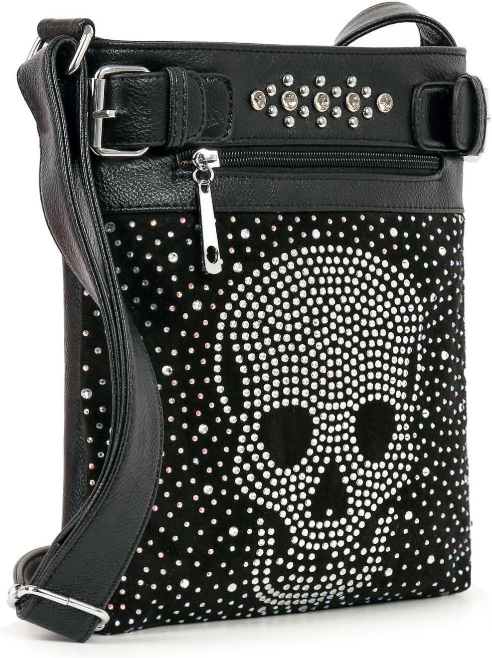 HANDBAG EXPRESS Sparkling Rhinestone Design Crossbody Sling | Teardrop Design