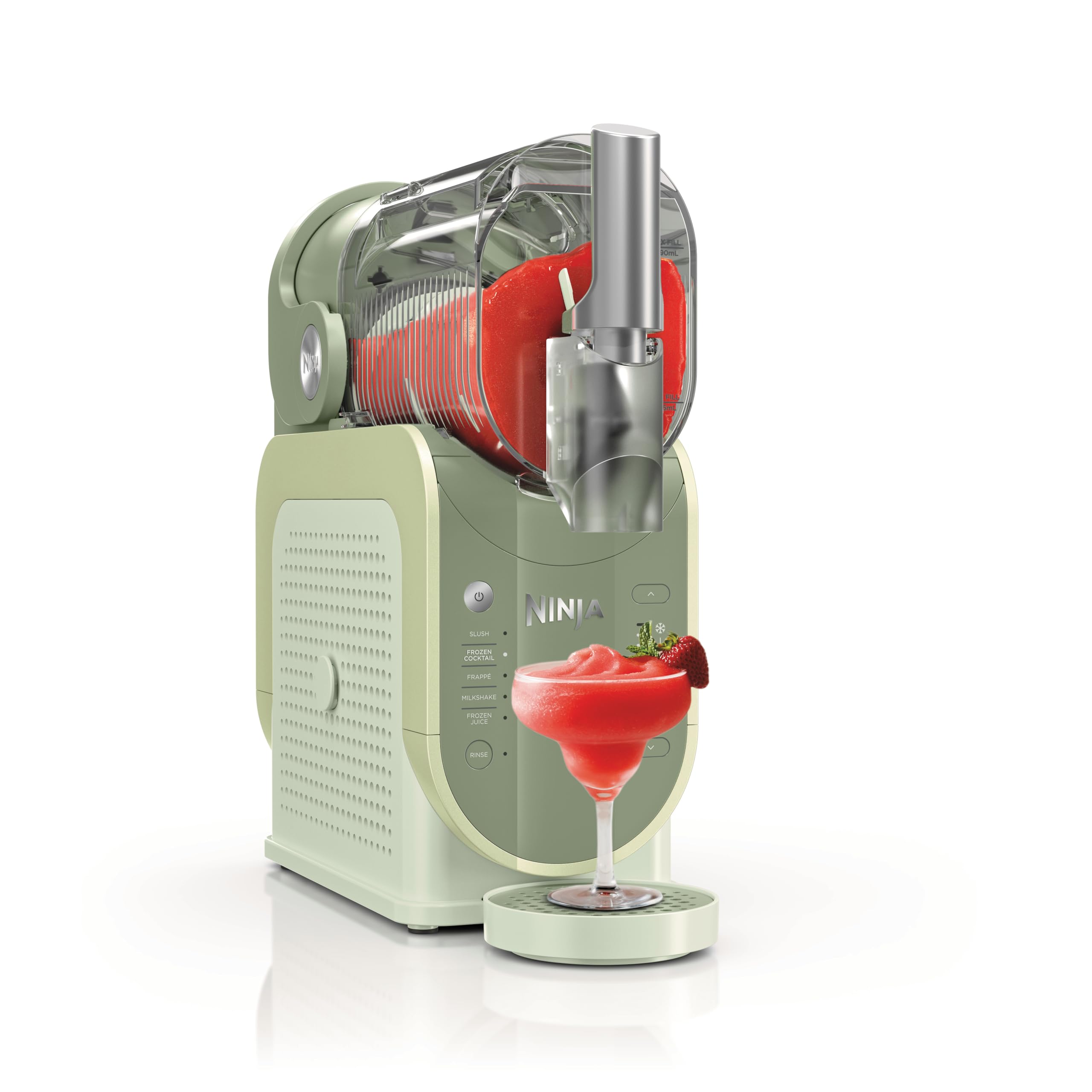 Ninja SLUSHi Maschine für Slush, Eis-Cocktails, Frappé, Milchshakes & gefrorenen Saft, ohne Eis oder Vorbereitungsaufwand, WhisperChill-Technology, fasst 1,9 L, Grün, FS301EUTG