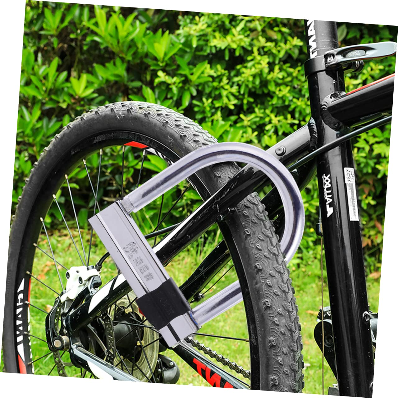 Antivol en U pour Vélo et Moto, Acier Inoxydable Argenté, Résistance Hydraulique, Haute Sécurité, pour Extérieur et Protection Anti-vol
