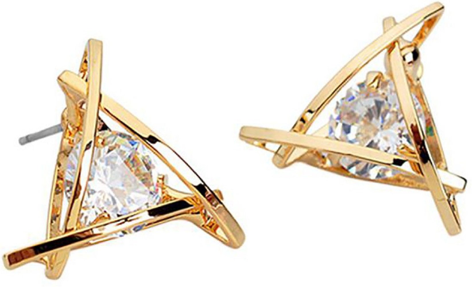 RUVEE Khufu Pyramid Crystal Stones Alloy Stud Earrings for Women & Girls (B01LM3B6MY) Amazon Price History, Amazon Price Tracker