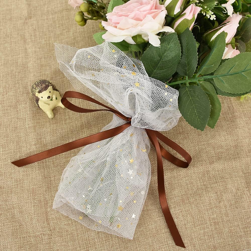 TONIFUL 3/8 Inch x 100yds Coffee Brown Color Satin Ribbon Thin Solid Fabric Ribbons Roll for Gift Wrapping Invitation Floral Hair Balloons Craft Sewing Party Wedding Popsicles Decoration - Image 5