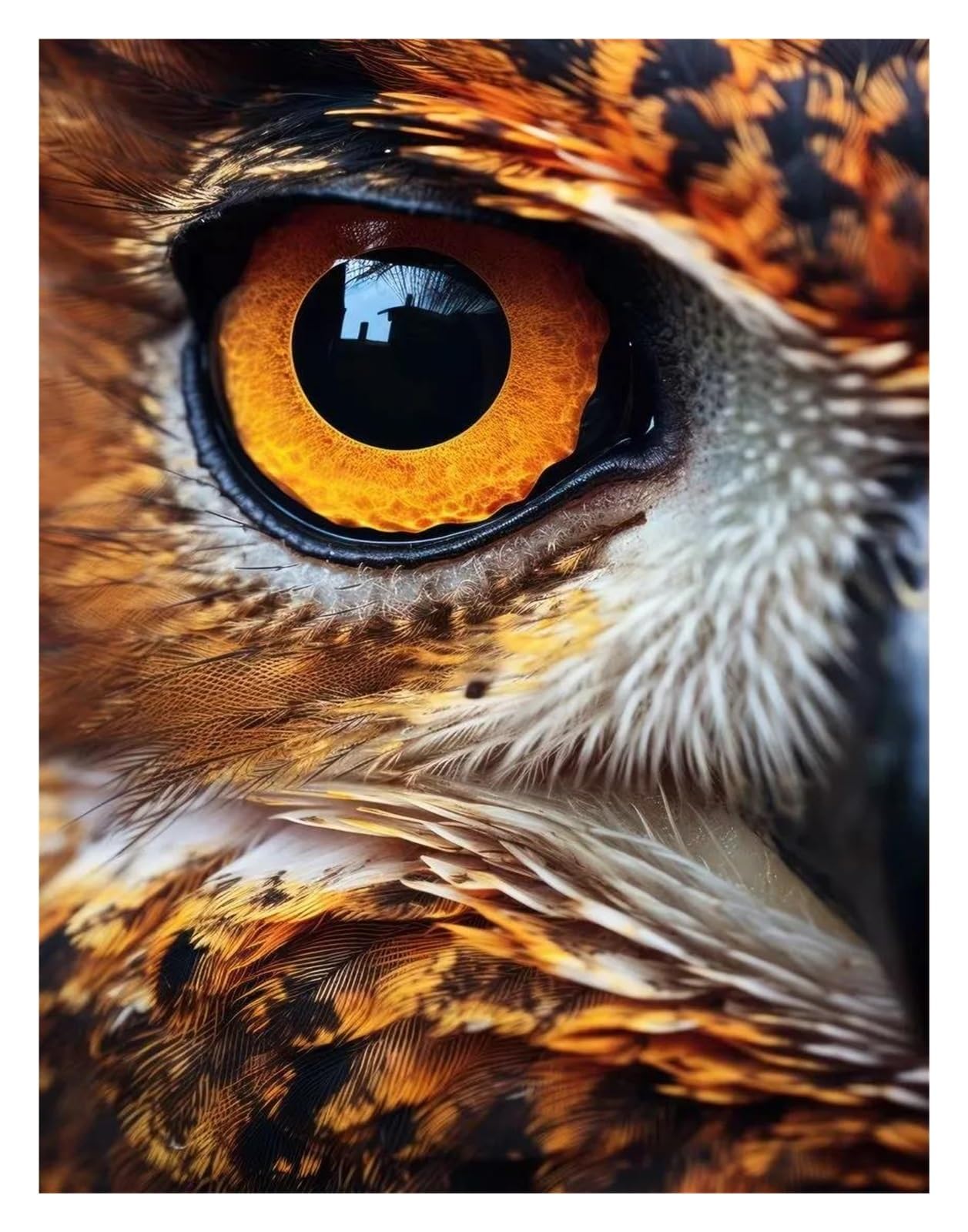 Art mural photos aigle hibou toile déco nature moderne 60x90cm salon