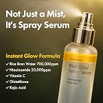 TOSOWOONG Sérum de spray à écoulement de riz 70% Eau de riz Bran, acide hyaluronique, hydratant tout-en-un visage brume pour Glow naturel, soins de peau coréens, 100 ml / 3.38 - Oui.