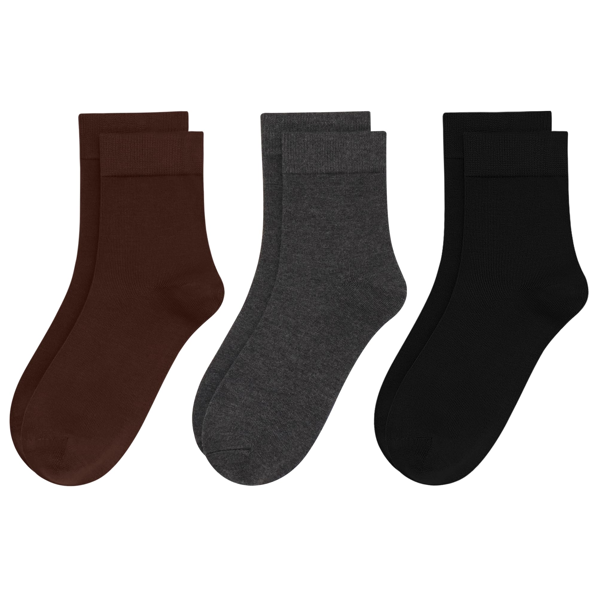 Womens Viscose Bamboo Crew Socks Thin Casual Ultra Soft Colorful Above Ankle Socks Breathable Comfortable 3/6 Pairs