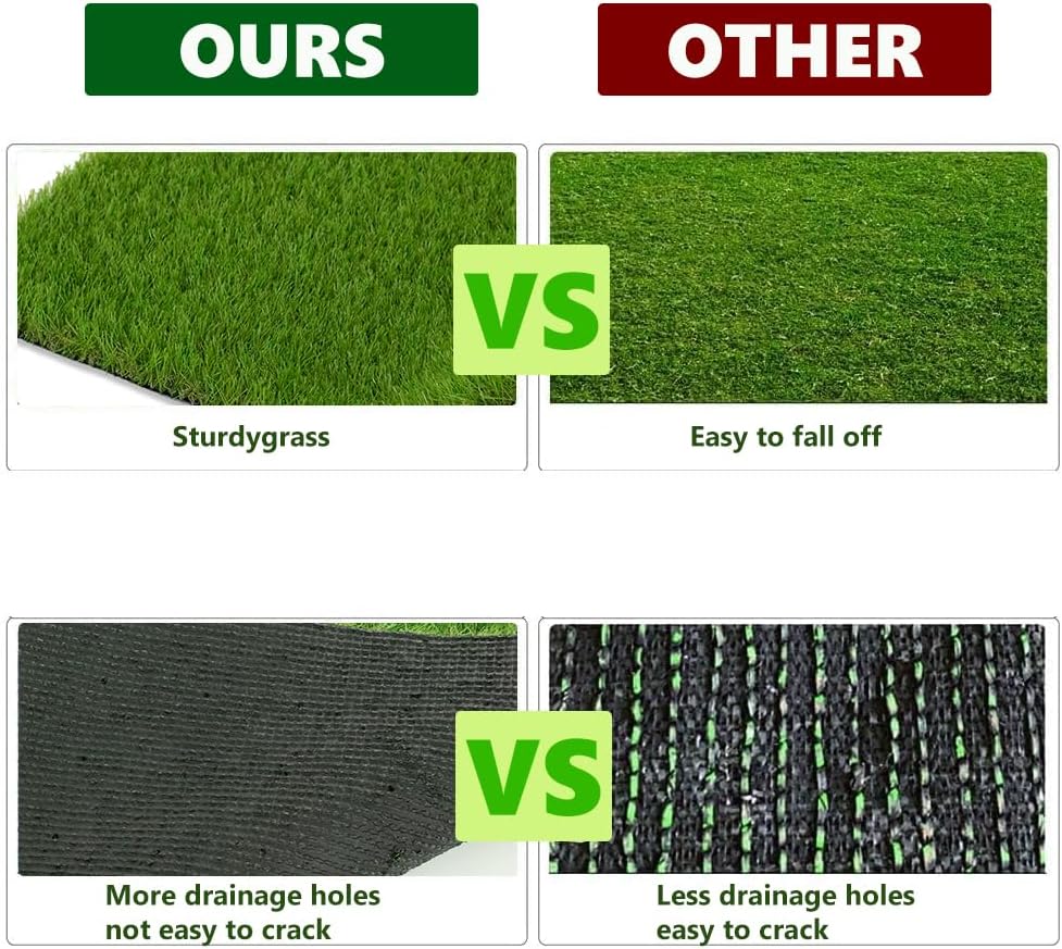 Reusable Potty Training Grass Mat for Dogs - 4FT X 6FT Artificial Turf with Drainage Holes, Washable Dog Potty Pad for Indoor & Outdoor Use, Easy to Clean, Durable & Long-Lasting