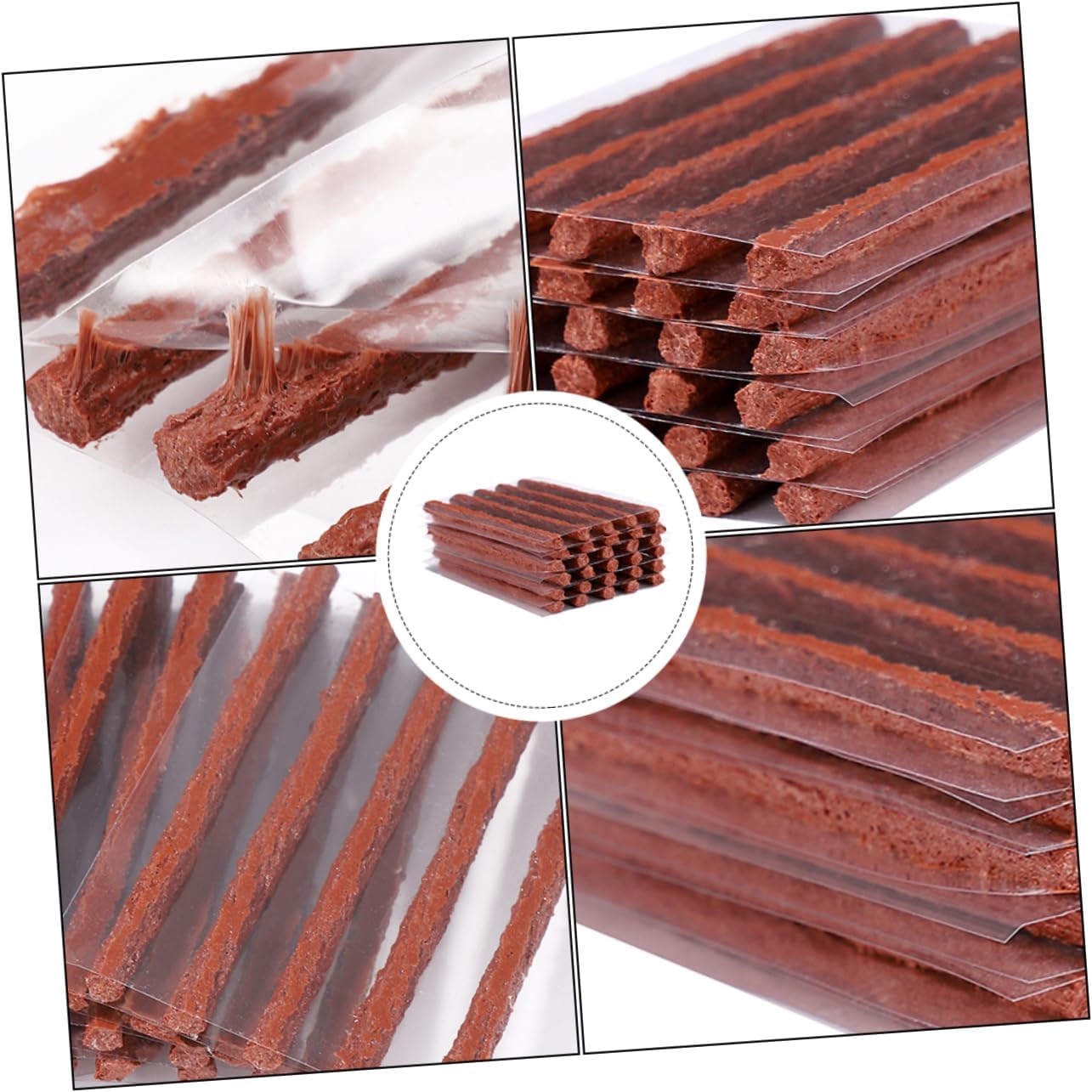 100Pcs Tire Repair Strips Kit Rubber Plugs for Motorcycle Car Quick Puncture Fix No Tire Removal Needed for Truck Electric Vehicle Repairs