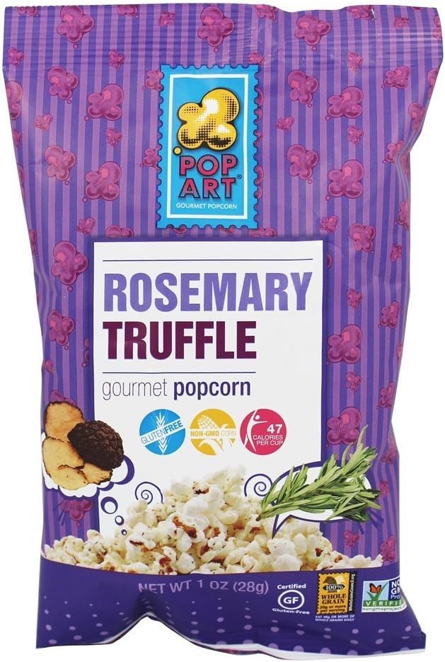 Pop Art Snacks Popcorn Rosemary Truffle, 1 oz, 24 Pack