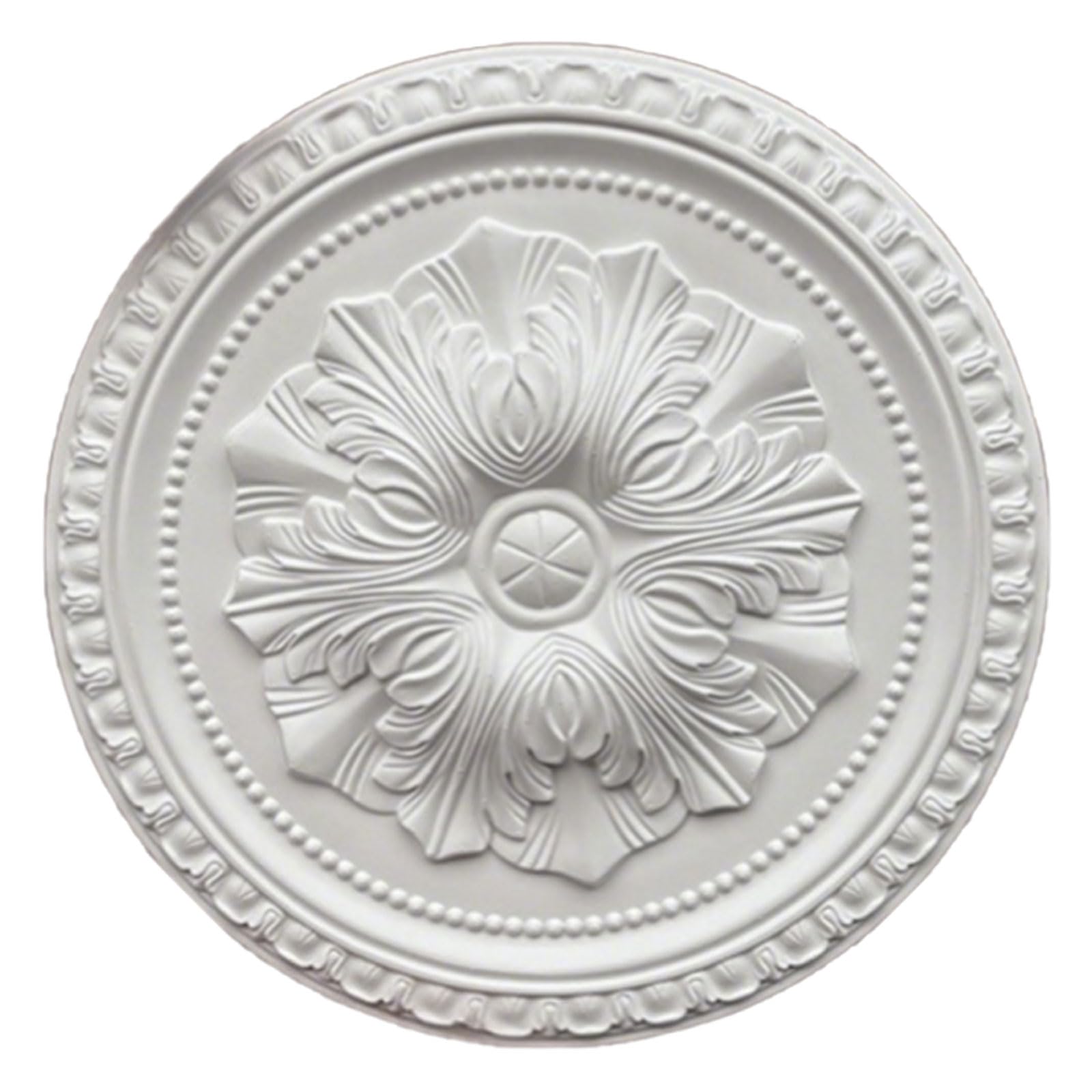 Foelanne White P Round Pu Ceiling Medallion White 29-62Cm(,45Cm)