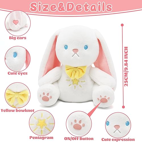 Vista 18 de IUTOYYE Capybara - Animal de peluche con luces musicales para respirar, movimiento, alivio de la ansiedad, regalo relajante para dormir, compañero