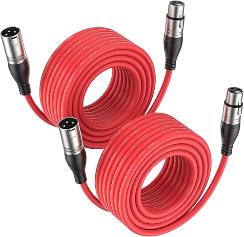 Miniatura 58 de EBXYA Cable XLR de 1.5 pies, paquete de 6 unidades, cable de micrófono equilibrado premium con cable XLR de 3 pines macho a hembra, color negro