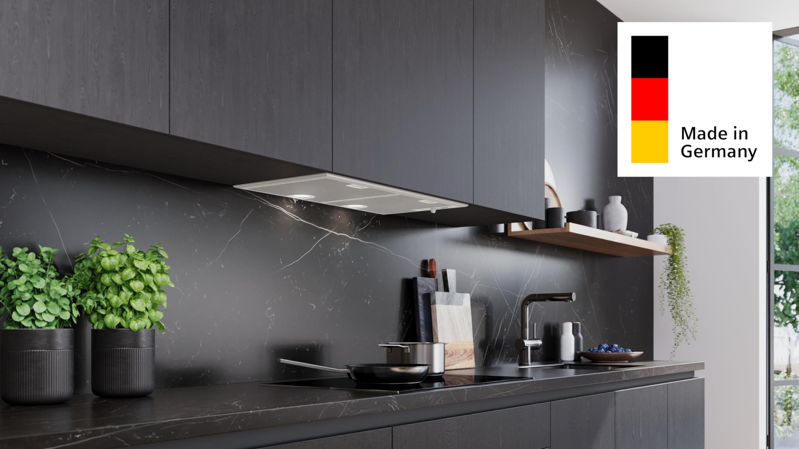 Siemens iQ300 LB75566 Lüfterbaustein 75 cm LED-Beleuchtung Abluft Umluft Silbermetallic