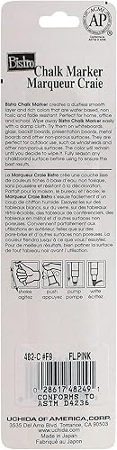 Miniatura 2 de Uchida of America 482-C-F9 - Marcadores de tiza bistró con punta extrafina, rosa fluorescente