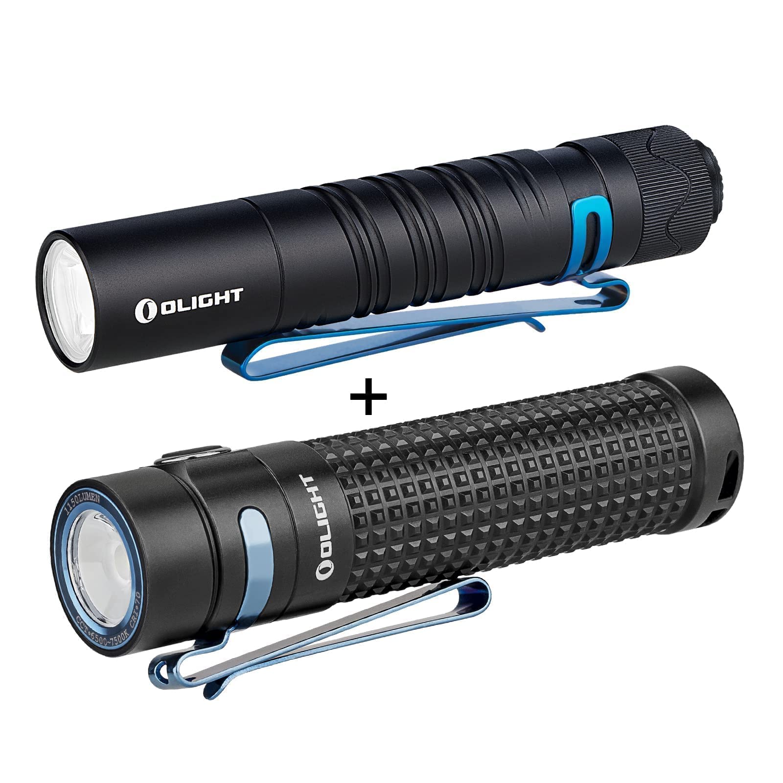 OLIGHT S2R II 1150 Lumens EDC Flashlight Bundle OLIGHT I5R EOS 350 Lumens Rechargeable Tail-Switch L