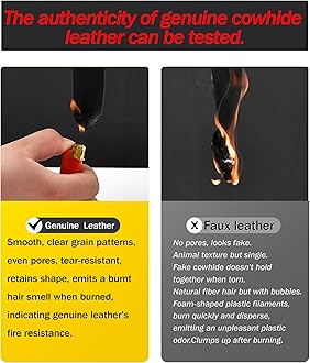 POKSRI Genuine Leather Lumbar Support Pillow,Back Pain Relief Cushion,fits Tightly Around Waist,Real Cowhide,Memory Foam,fit Car Drive,Office Chair,Rest seat,Improve Posture,Portable,15.5''Lx 8.7''H